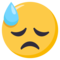 Face With Cold Sweat emoji on Emojione